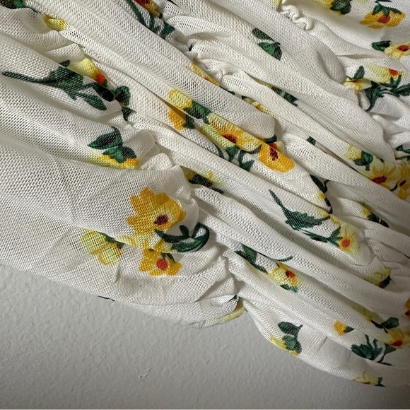 Haley & June NWT White Floral Spaghetti Strap Ruched Dress Women’s Plus Size 2X - Picture 8 of 15